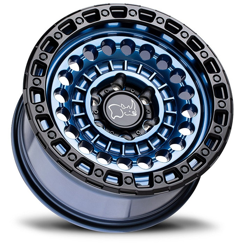 (Clearance - No Returns) 17x8.5 Black Rhino Sentinel Cobalt Blue w/ Black Lip 8x6.5/165 0mm