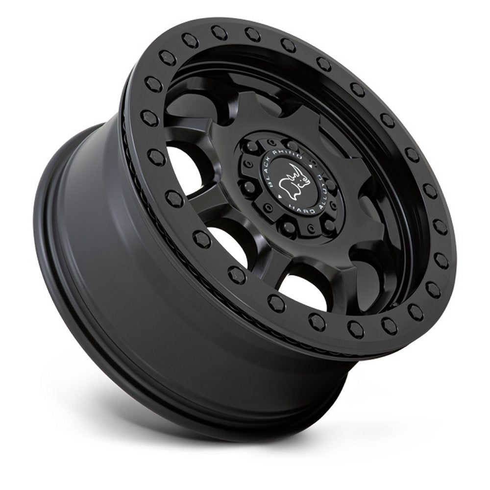 (Clearance - No Returns) 17x8.5 Black Rhino Venture Beadlock Matte Black 6x130 38mm
