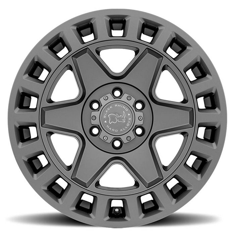 (Clearance - No Returns) 17x8 Black Rhino York Matte Gunmetal 5x120 35mm