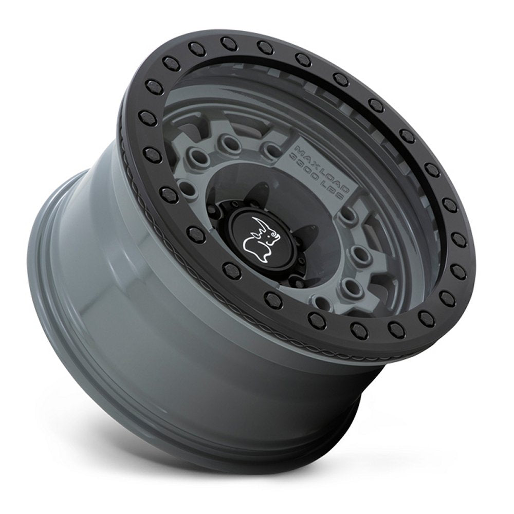 (Clearance - No Returns) 17x8.5 Black Rhino Avenger Beadlock Battleship Gray w/ Black Hardware (True Beadlock) 6x5.5/139.7 0mm