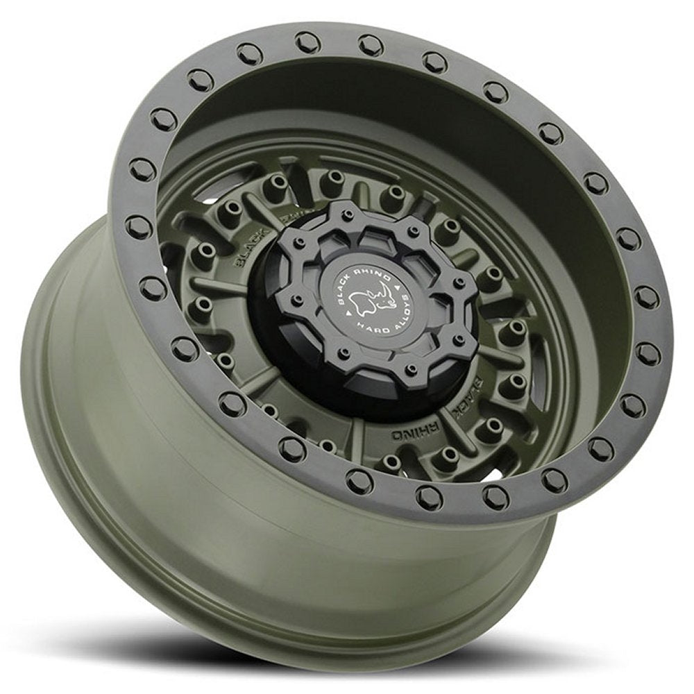 (Clearance - No Returns) 17x9.5 Black Rhino Abrams OD Green 6x5.5/139.7 -18mm