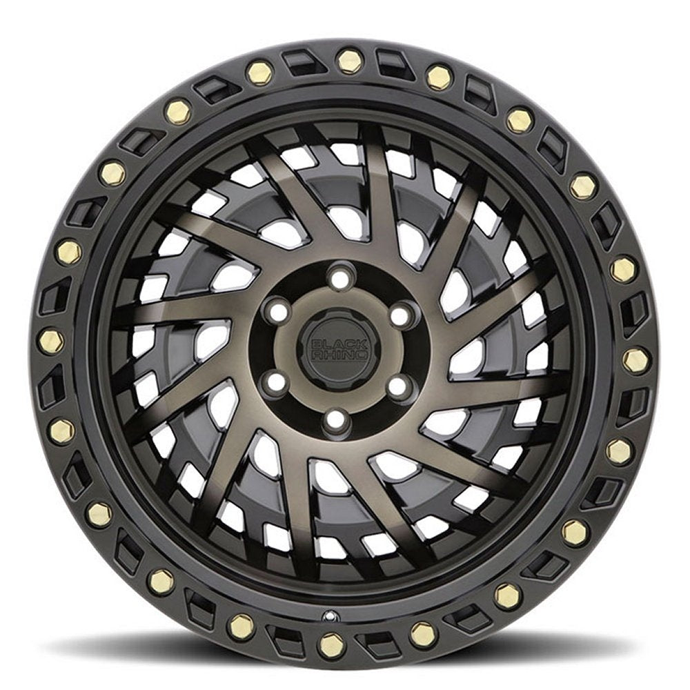 (Clearance - No Returns) 17x9 Black Rhino Shredder Matte Black w/ Machined Dark Tint (Rotary Forged) 6x5.5/139.7 -12mm