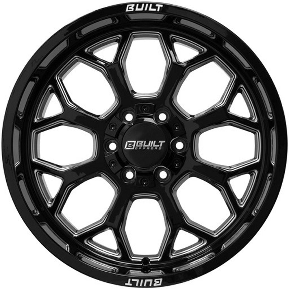 20x10 Built Off-Road BTO-1 Gloss Black Milled 8x170 -19mm