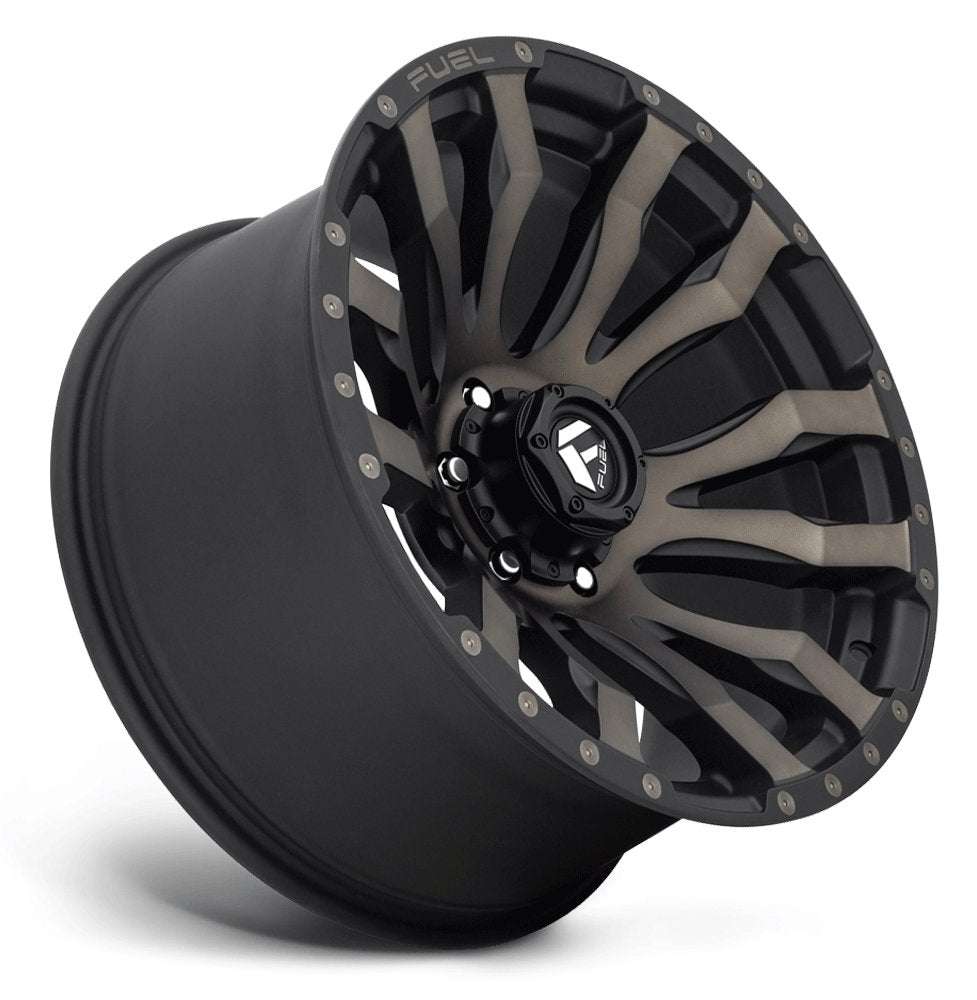 (Clearance - No Returns) 17x9 Fuel Off-Road Blitz Matte Black Machined w/ Double Dark Tint D674 6x135 -12mm