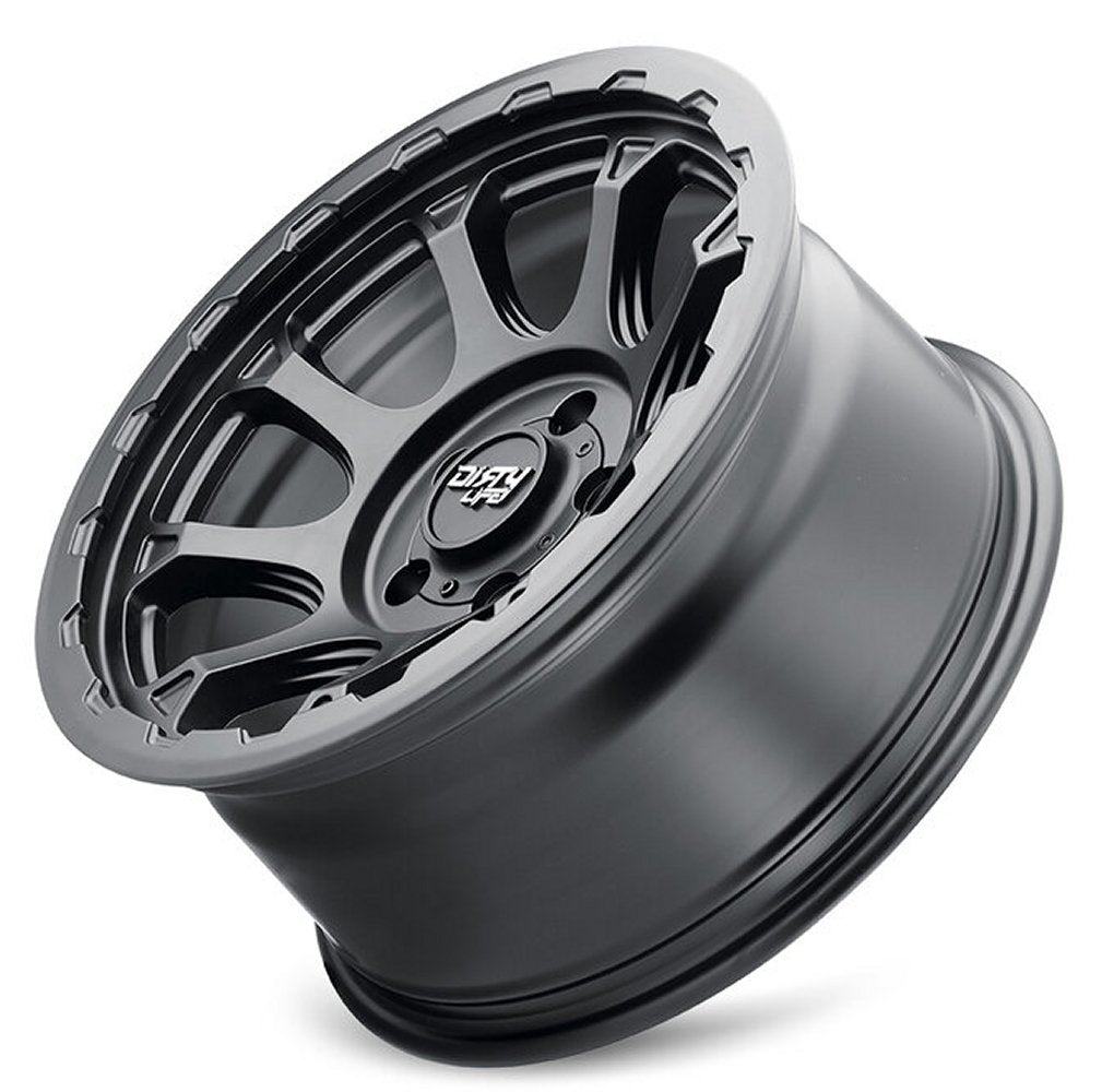 (Clearance - No Returns) 17x8.5 Dirty Life 9307 Drifter Matte Black 6x5.5/139.7 -6mm