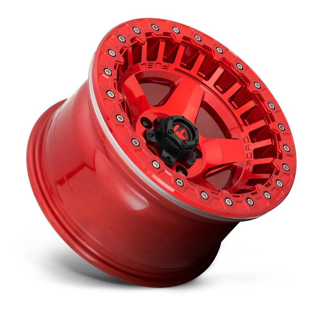 (Clearance - No Returns) 17x9 Fuel Off-Road Wrap Beadlock Candy Red D117 6x5.5/139.7 -15mm