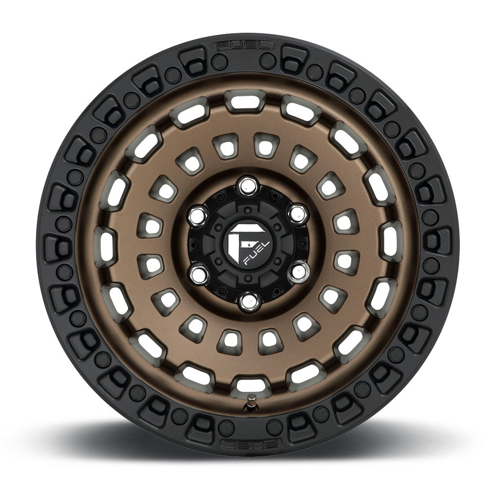 (Clearance - No Returns) 17x9 Fuel Off-Road Zephyr Bronze w/ Black Lip D634 (Truck) 8x170 -12mm