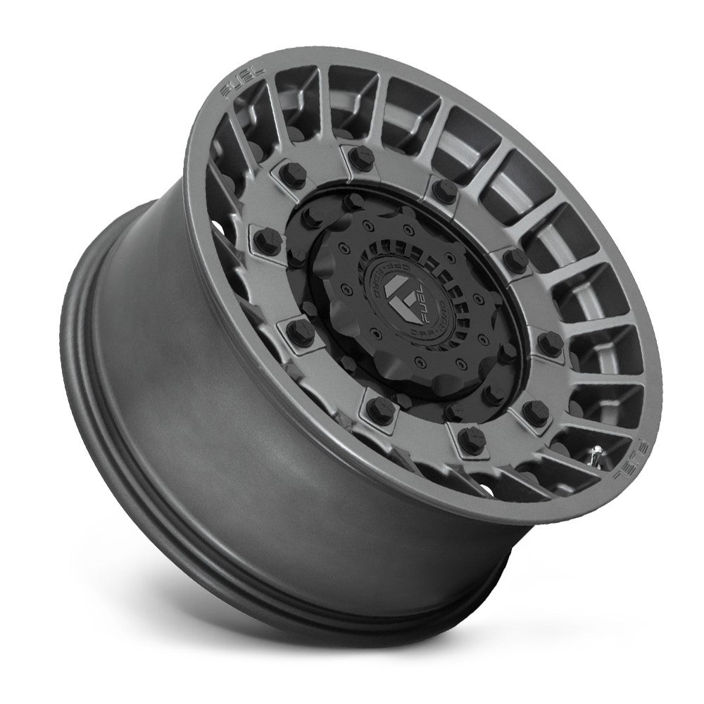 (Clearance - No Returns) 17x9 Fuel Off-Road Militia Anthracite w/ Matte Black D726 5x4.5/114.3 5x5/127 1mm