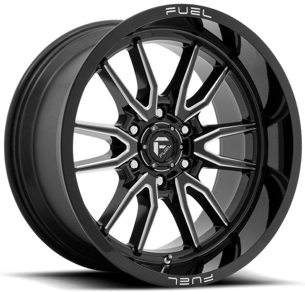 (Clearance - No Returns) 17x9 Fuel Off-Road Clash 6 Gloss Black Milled D761 6x135 1mm