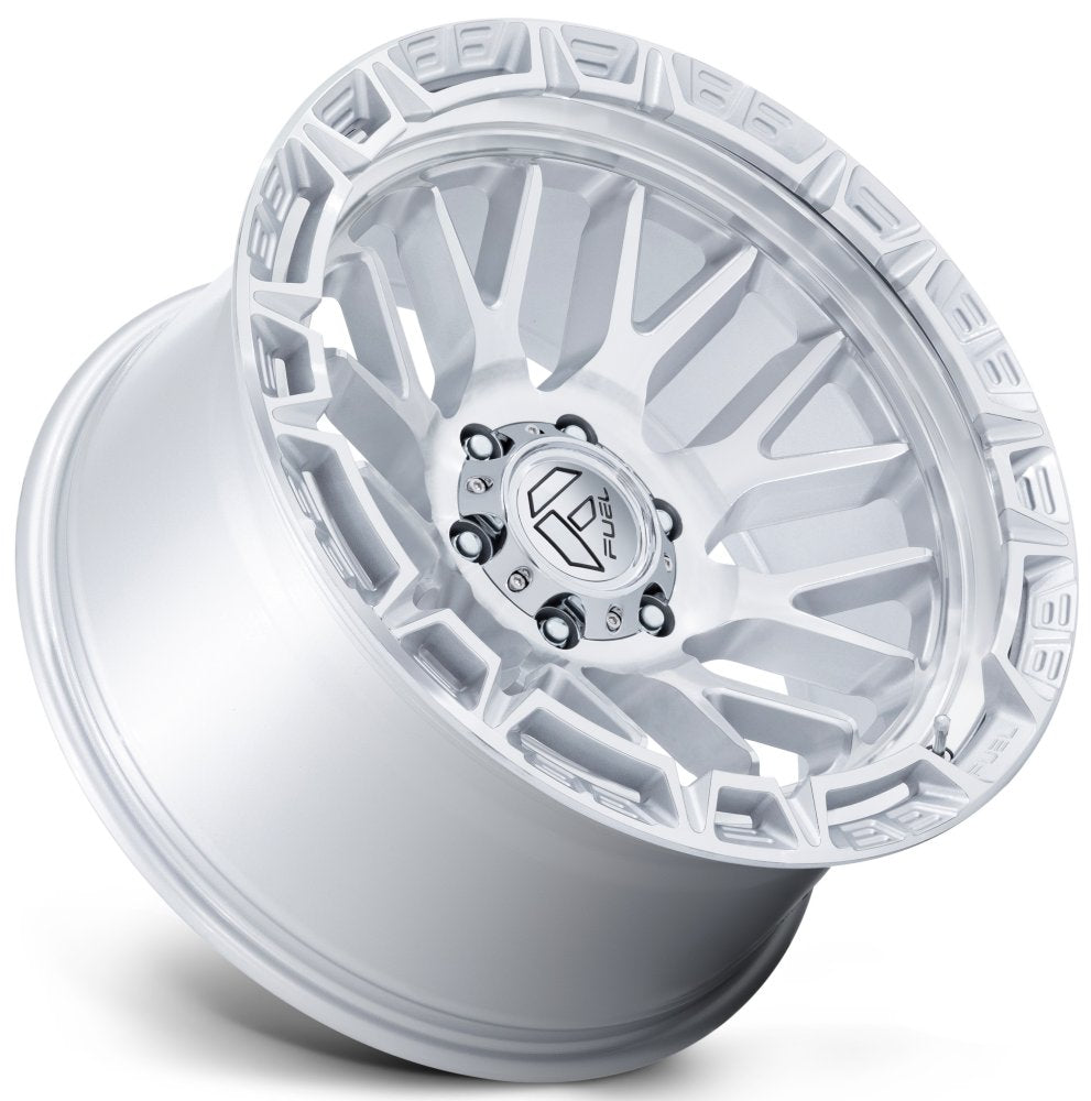 17X9 Fuel Off-Road Rail Gloss Silver Machined FC890 6x5.5/139.7 -12mm