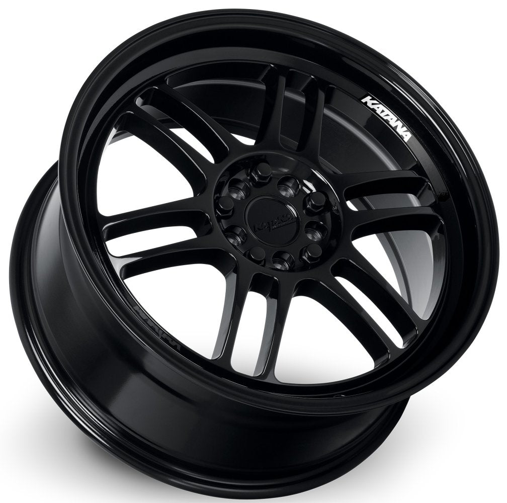 18x8 Katana Racing KR02 Gloss Black 5x112 5x4.5/114.3 40mm