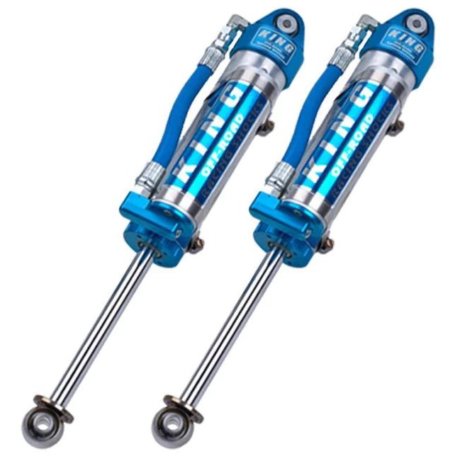 King Shocks 07-18 Jeep Wrangler JK Rear 2.5 Dia Piggy Hose Res Shocks 3-5in Lift w/Adjuster (Pair) 25001-224A