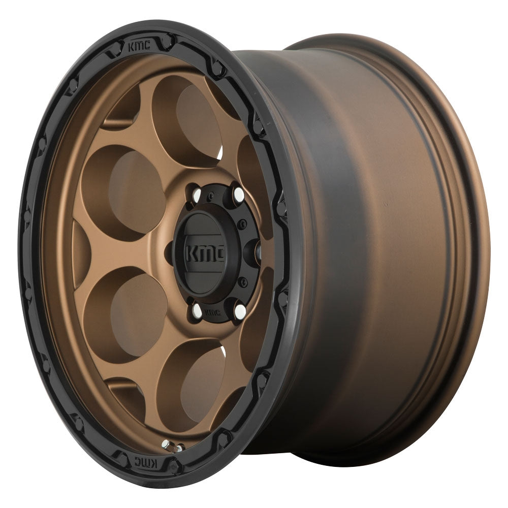 (Clearance - No Returns) 17x8.5 KMC KM541 Dirty Harry Matte Bronze w/ Black Lip 8x6.5/165 0mm