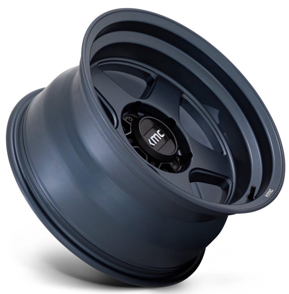 (Clearance - No Returns) 17x8.5 KMC KM728 Metallic Blue 6x135 18mm