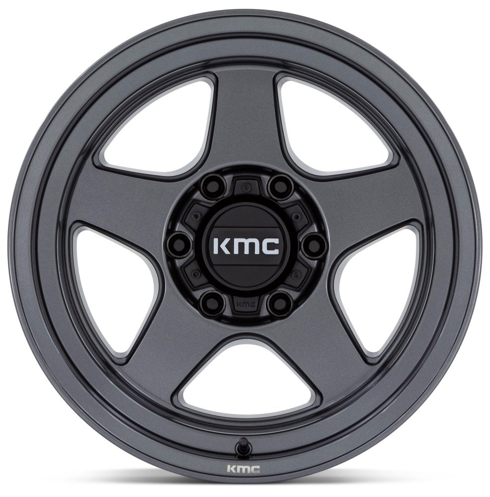 (Clearance - No Returns) 17x8.5 KMC KM728 Matte Anthracite 5x5/127 -10mm