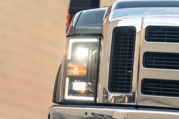 Morimoto XB Hybrid LED Headlights: Ford Super Duty (08-10) (Pair / ASM) LF555