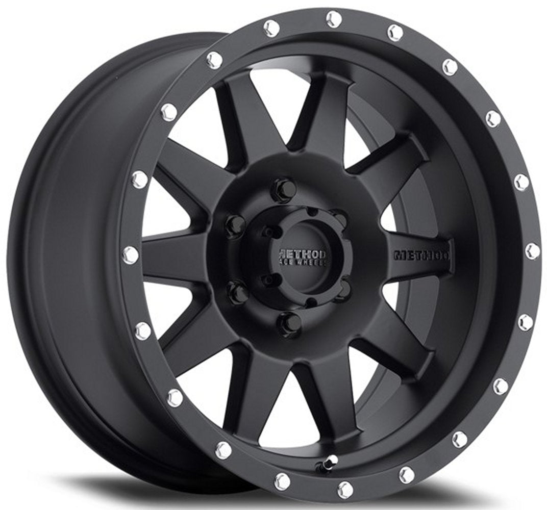 (Clearance - No Returns) 17x8.5 Method Race MR301 The Standard Matte Black 5x5/127 0mm