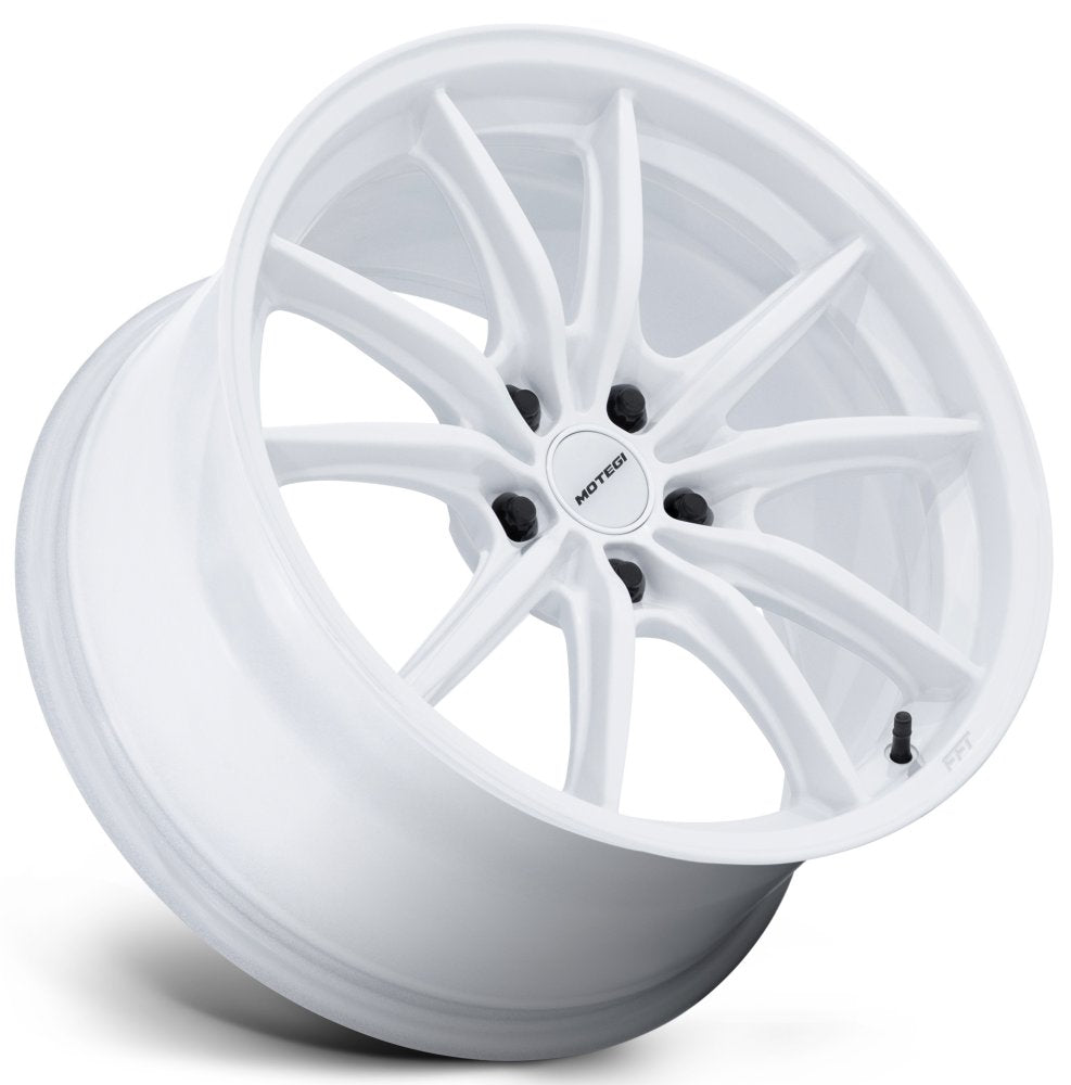 17X8.5 Motegi MR162 Gloss White 5x4.5/114.3 45mm