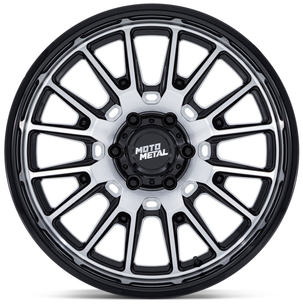 20x9 Moto Metal MO814 Tekton Gloss Black Machined 6x135 1mm