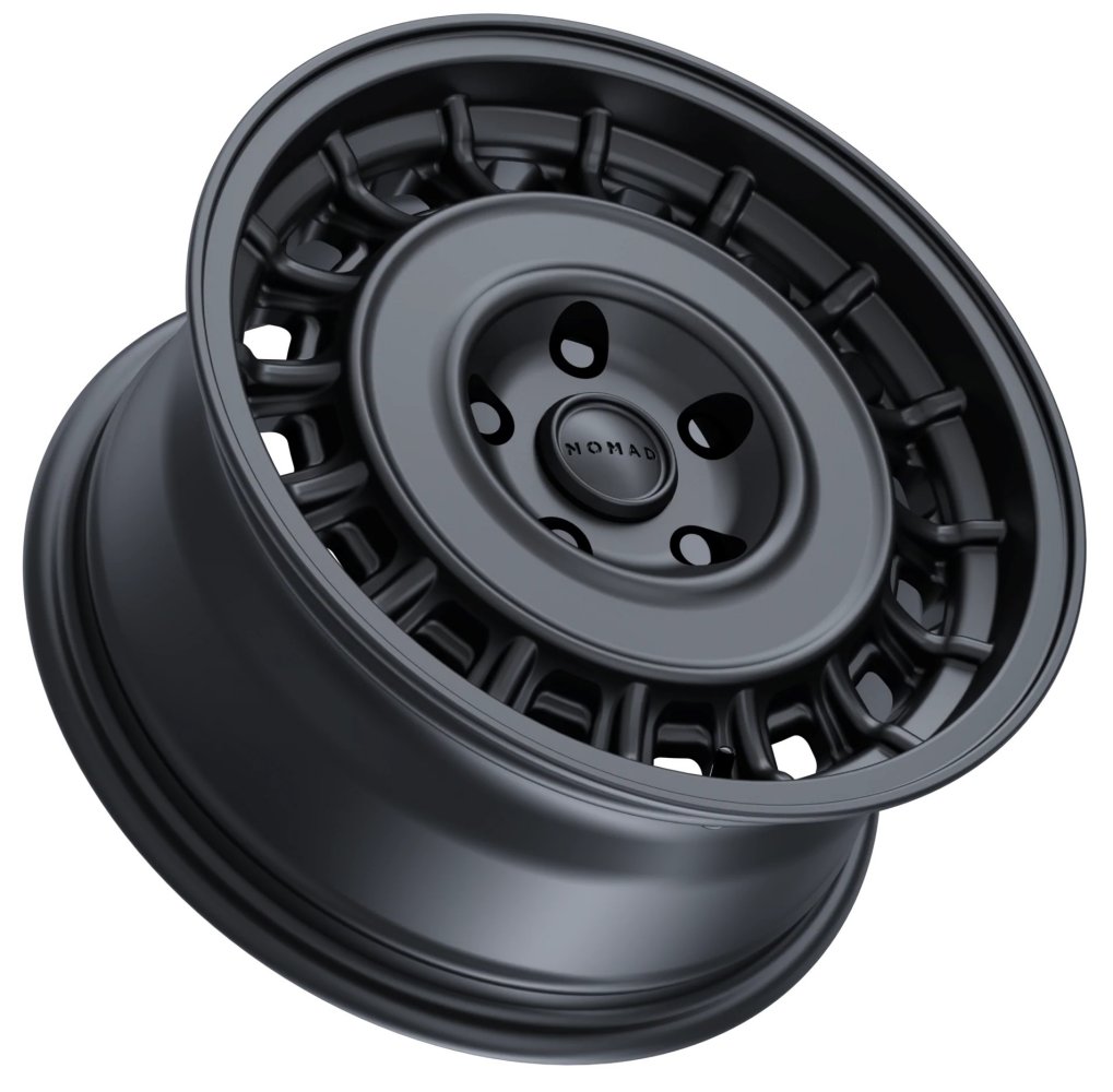 (Clearance - No Returns) 15x7 Nomad Off-Road 502 Arvo Satin Black (Flow Form) 5x100 15mm