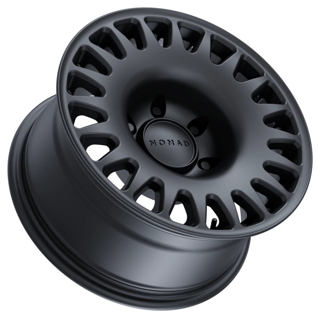 (Clearance - No Returns) 15x7 Nomad Off-Road 503 Sahara Satin Black (Flow Form) 5x100 15mm