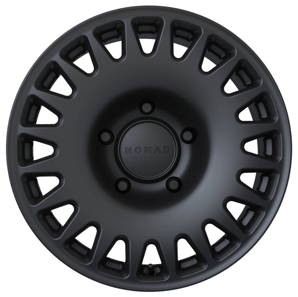 (Clearance - No Returns) 15x7 Nomad Off-Road 503 Sahara Satin Black (Flow Form) 5x4.5/114.3 15mm