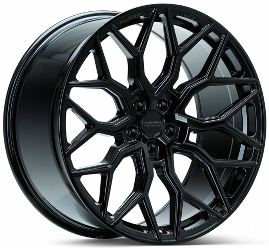 24x10 Vossen HF-2 Gloss Black (Hybrid Forged) 5x4.5/114.3 22mm