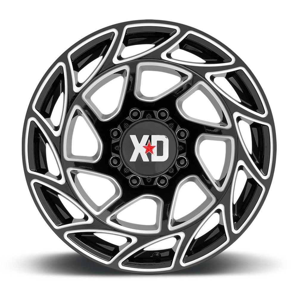 (Clearance - No Returns) 17x9 XD Series XD860 Onslaught Gloss Black Milled 5x5/127 6x5.5/139.7 -12mm