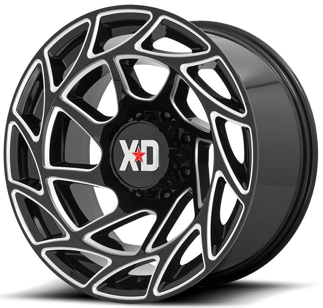 (Clearance - No Returns) 17x9 XD Series XD860 Onslaught Gloss Black Milled 5x5/127 6x5.5/139.7 -12mm