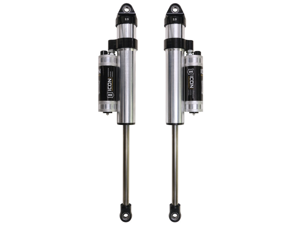 ICON 2003-2024 Toyota 4Runner/2005-2023 Toyota Tacoma/2007-2014 Toyota FJ Cruiser, Front 2.5 VS Long Travel Piggyback Reservoir w/ CDCV Secondary Shocks, Pair 59701cp-cb