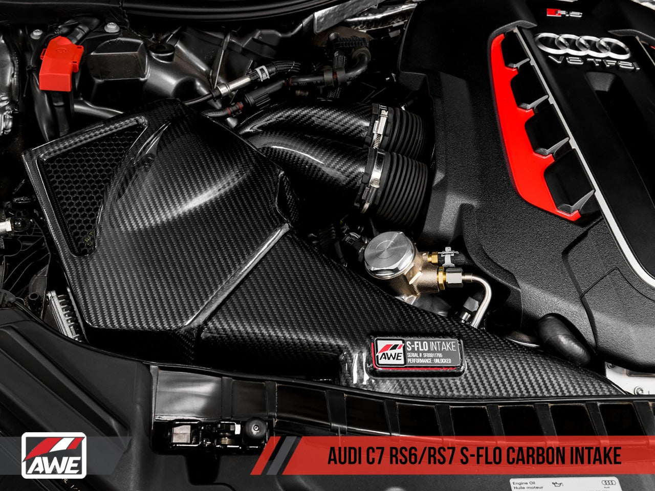 AWE Tuning Audi C7 RS6 / RS7 4.0T S-FLO Carbon Intake V2 2660-15012