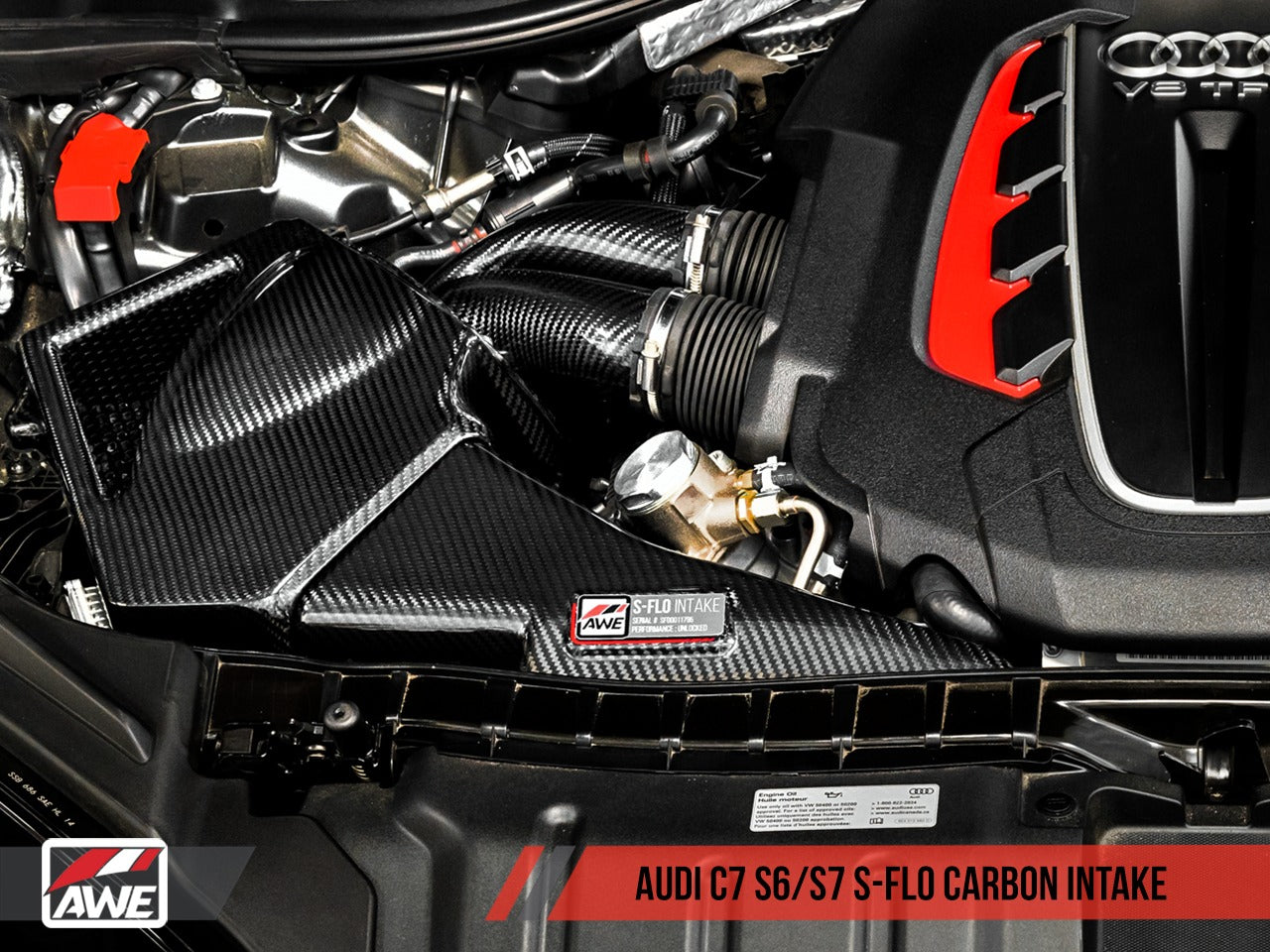 AWE Tuning Audi C7 S6 / S7 4.0T S-FLO Carbon Intake V2 2660-15020