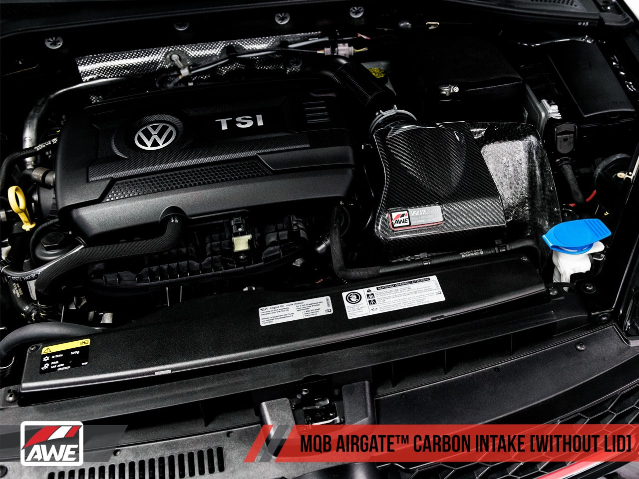 AWE Tuning Audi / Volkswagen MQB 1.8T/2.0T/Golf R Carbon Fiber AirGate Intake w/o Lid 2660-15026