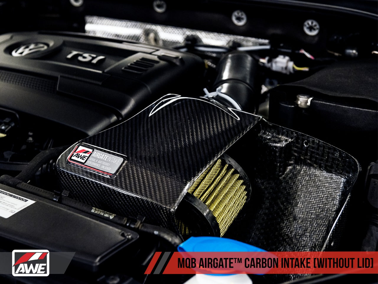 AWE Tuning Audi / Volkswagen MQB 1.8T/2.0T/Golf R Carbon Fiber AirGate Intake w/o Lid 2660-15026