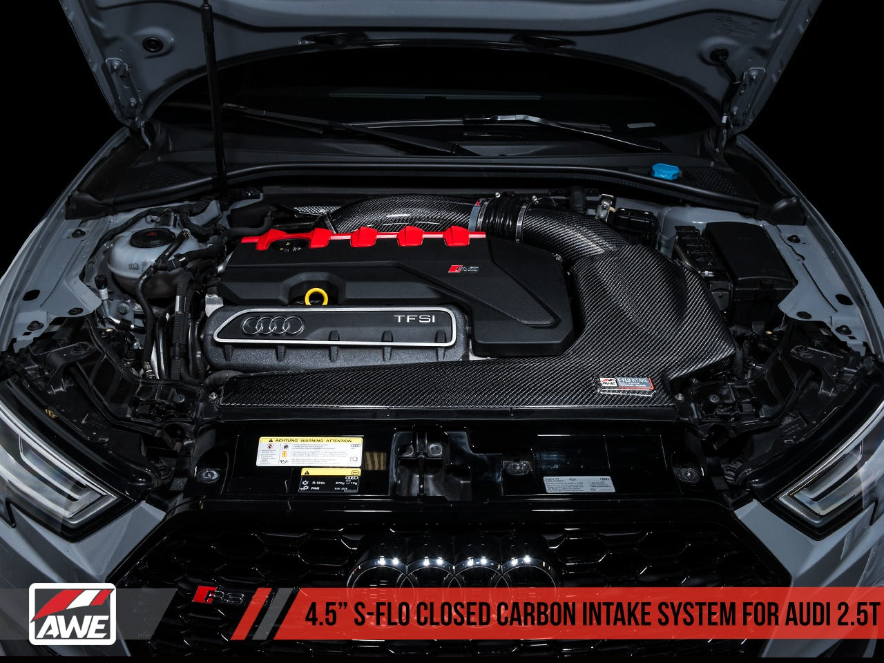 AWE Tuning Audi RS3 / TT RS S-FLO Closed Carbon Fiber Intake 2660-15050