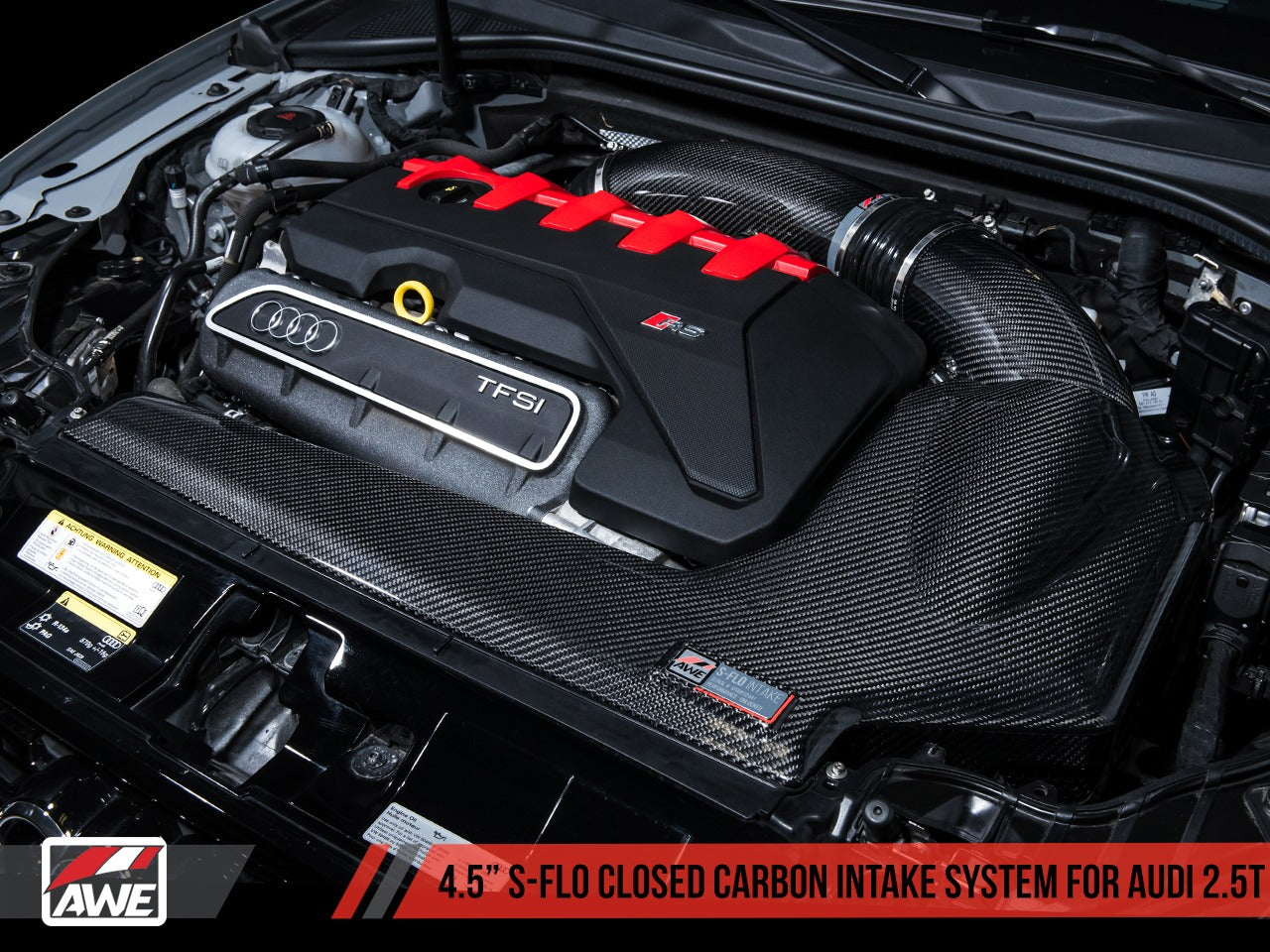 AWE Tuning Audi RS3 / TT RS S-FLO Closed Carbon Fiber Intake 2660-15050