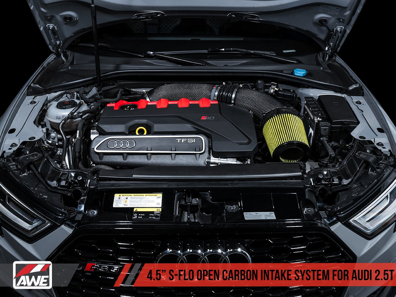 AWE Tuning Audi RS3 / TT RS S-FLO Open Carbon Fiber Intake 2660-15048