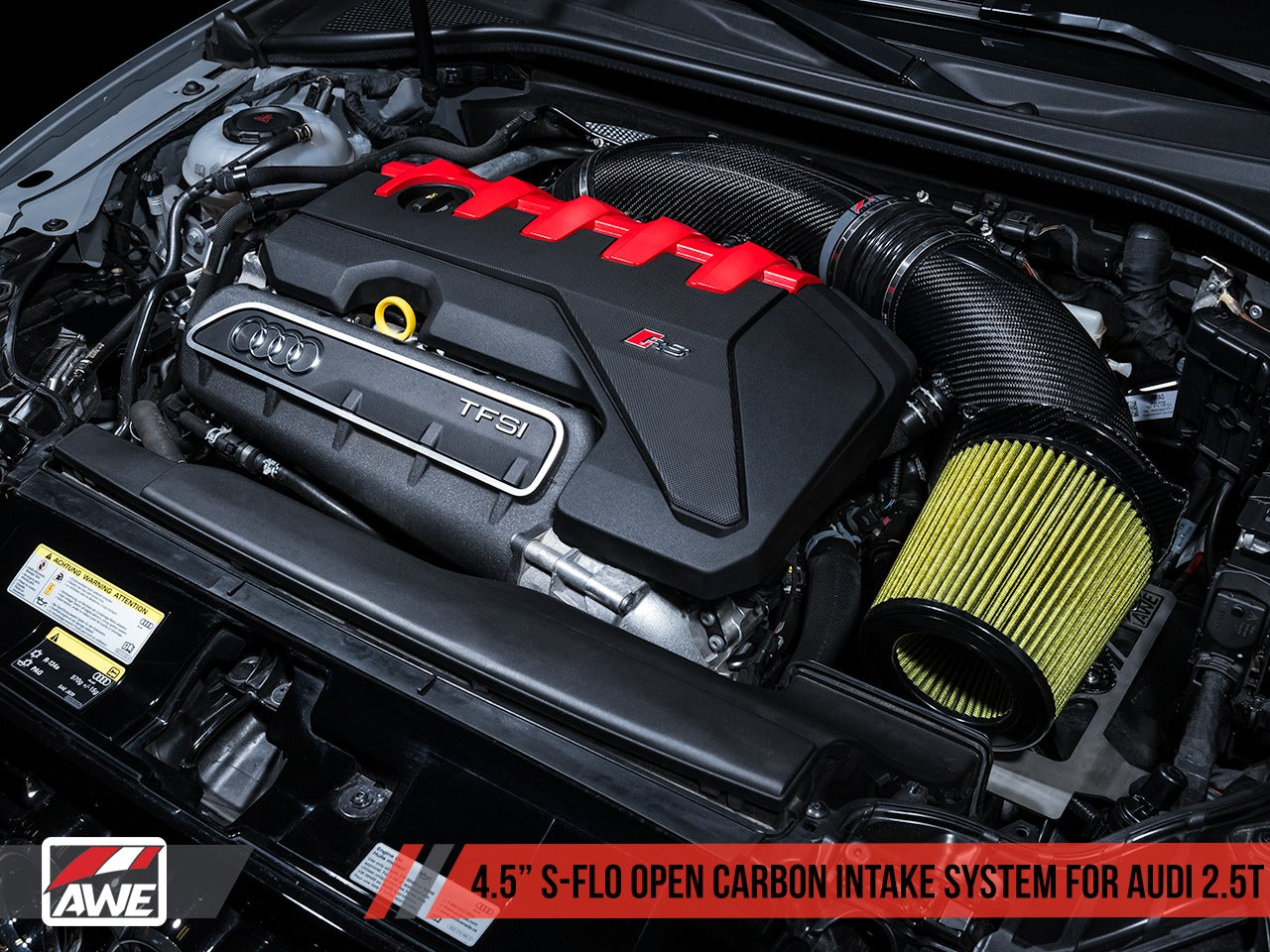 AWE Tuning Audi RS3 / TT RS S-FLO Open Carbon Fiber Intake 2660-15048