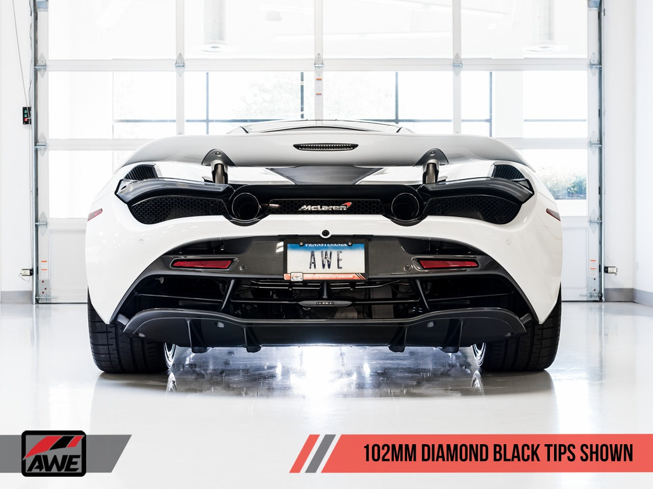 AWE Tuning 18-20 McLaren 720S Performance Exhaust - Diamond Black Tips 3010-33050