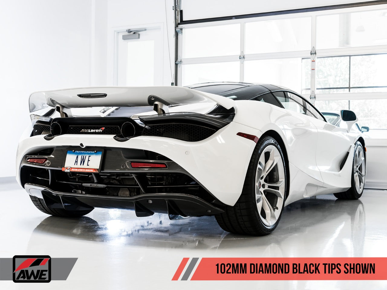 AWE Tuning 18-20 McLaren 720S Performance Exhaust - Diamond Black Tips 3010-33050