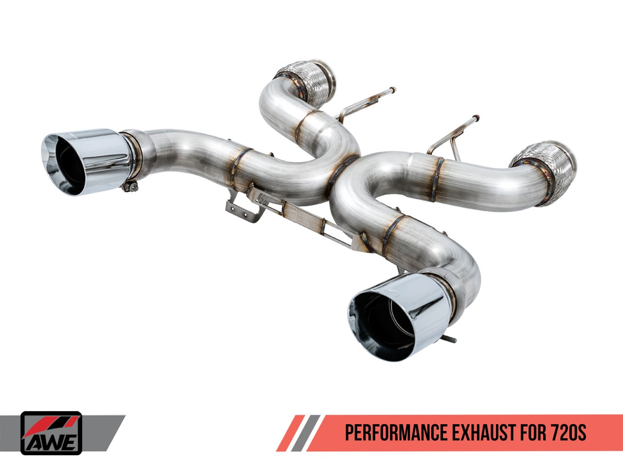 AWE Tuning 18-20 McLaren 720S Performance Exhaust - Chrome Silver Tips 3010-32040