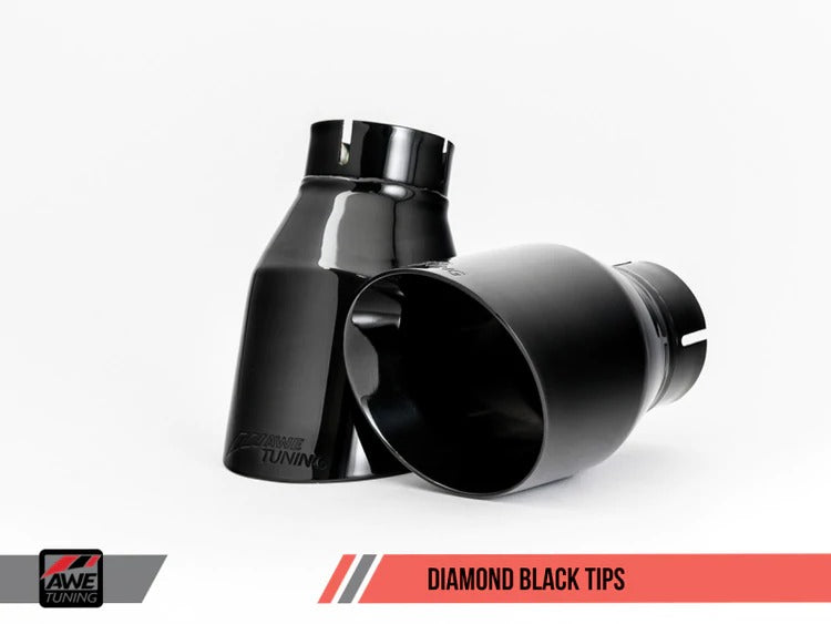 AWE Tuning 16-20 BMW F3X 340i Touring Edition Axle-Back Exhaust - Diamond Black Tips (90mm) 3010-33040