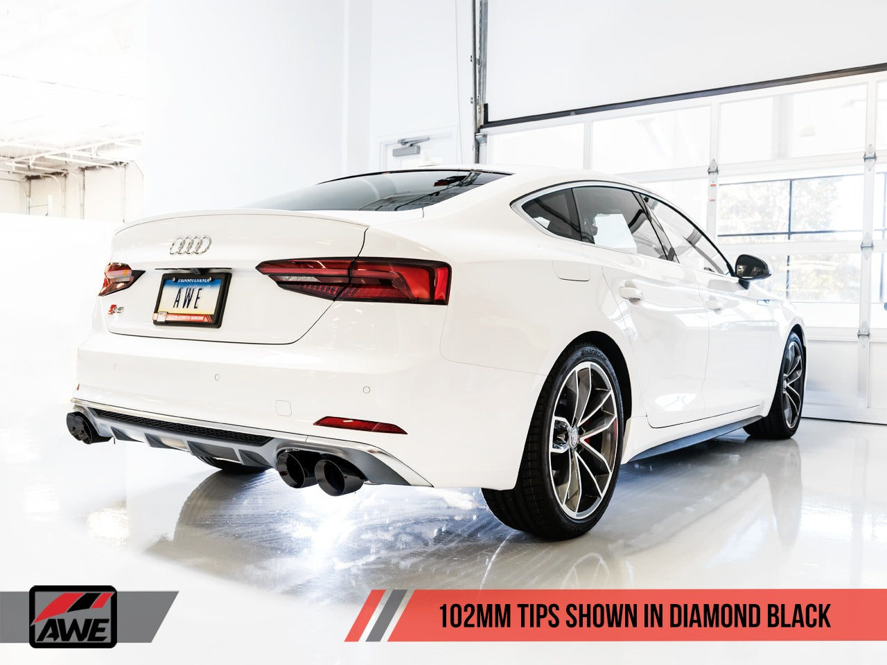 AWE Tuning 18-22 Audi B9 S5 Sportback Touring Edition Exhaust - Non-Resonated (Black 102mm Tips) 3020-43064