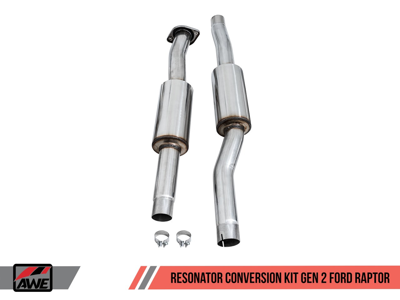 AWE Tuning 17-20 Ford Raptor Resonated Front Pipe Conversion Kit 3015-11040