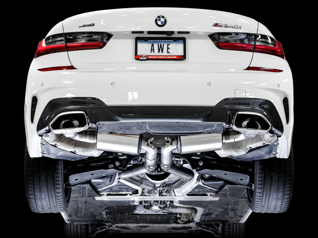 AWE Tuning 19-22 BMW M340i (G20) Resonated Touring Edition Exhaust (Use OE Tips) 3015-11060