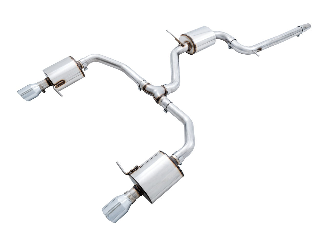 AWE Tuning 19-21 Volkswagen Jetta GLI Mk7 Touring Exhaust - Chrome Silver Tips (Fits High-Flow DP) 3015-22070