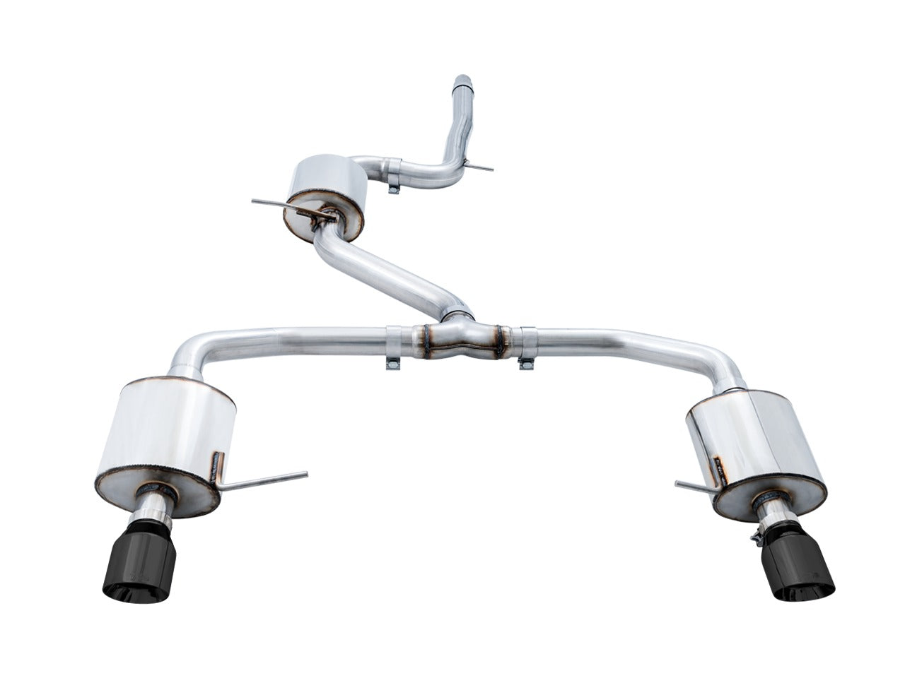 AWE Tuning 19-21 Volkswagen Jetta GLI Mk7 Touring Exhaust - Diamond Black Tips (Fits High-Flow DP) 3015-23062
