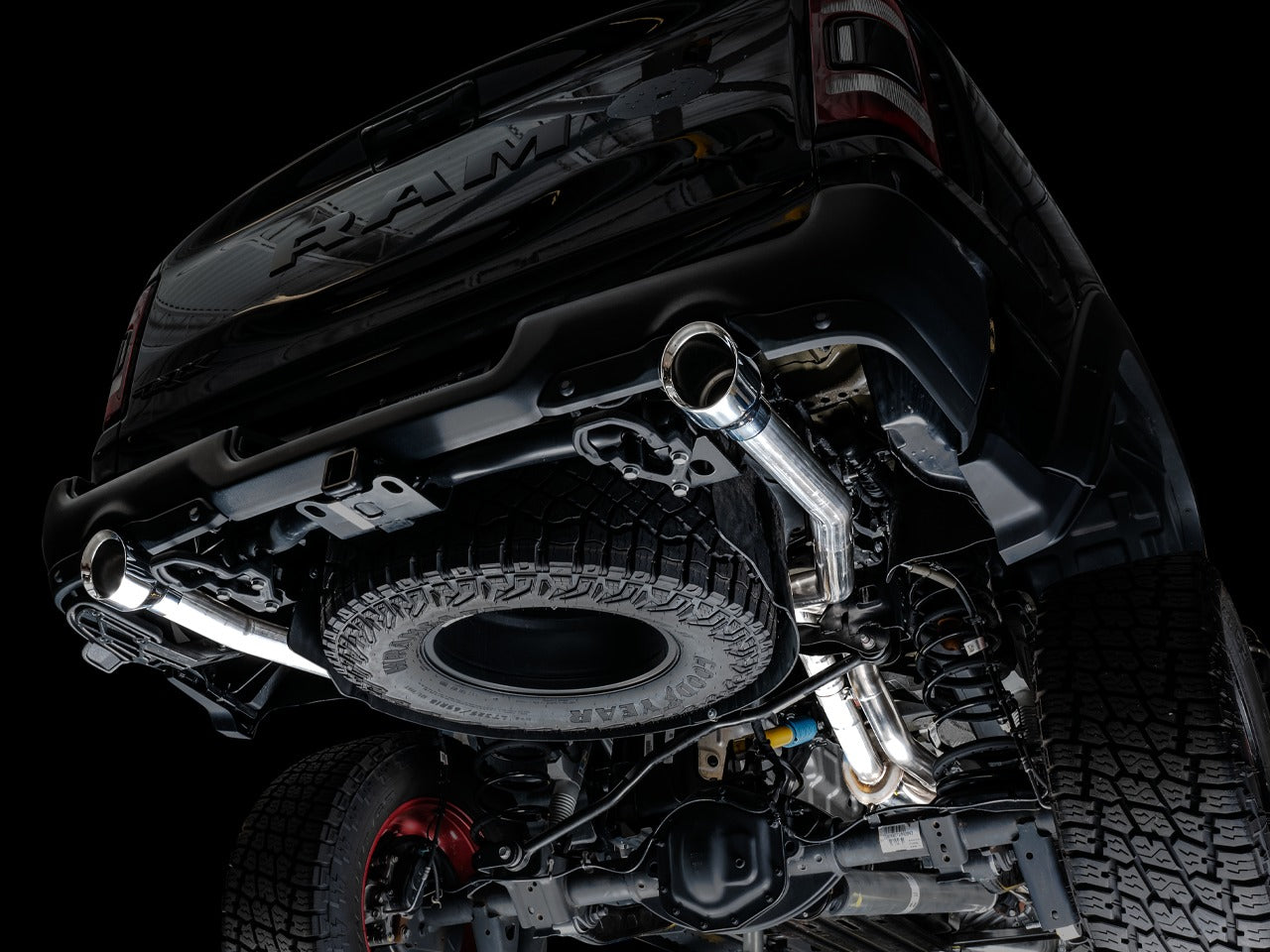 AWE Tuning 21-22 RAM 1500 TRX 0FG Cat-Back Exhaust - Chrome Silver Tips 3015-32004