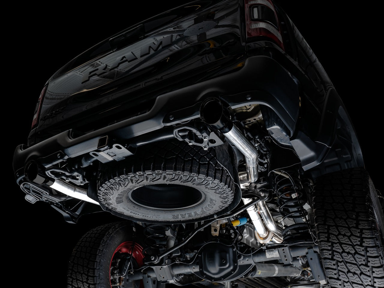 AWE Tuning 21-22 RAM 1500 TRX 0FG Cat-Back Exhaust - Diamond Black Tips 3015-33005