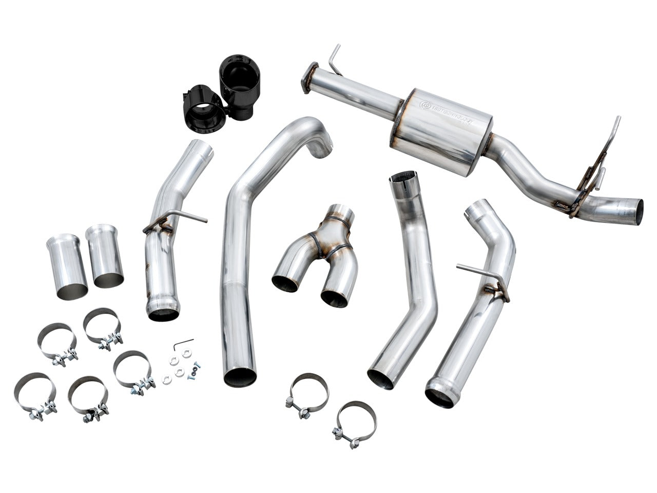 AWE Tuning 19-22 RAM 1500 5.7L (w/Cutouts) 0FG Dual Rear Exit Cat-Back Exhaust - Diamond Black Tips 3015-33006